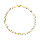 Stäbchenkette Bracelet Bicolor in 18 Karat Gold - VBE080GB21